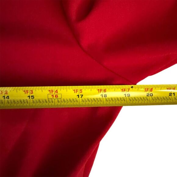 Elizabeth & Nicole Red Accordion Pleated Midi Dress Size L - Picture 14 of 14